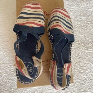 Navy and Red Striped Espadrilles